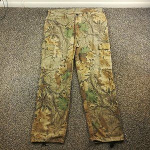 Vintage Liberty Advantage Timber Camo Cargo Pants Mens L 38-40 Hunting USA Made